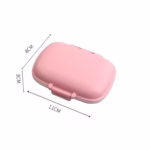 Organizator medicamente, Plastic, 8 compartimente, 0.1 L, Roz, Flippy, 11 x 7 cm - imagine 4