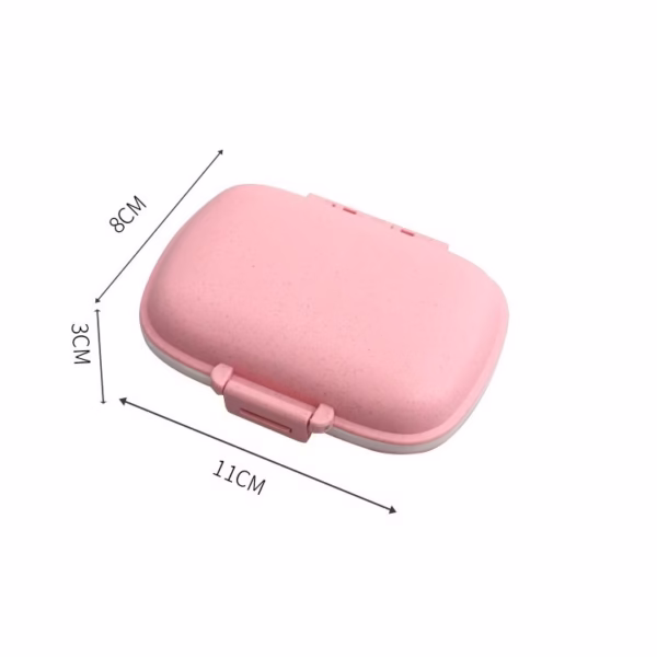 Organizator medicamente, Plastic, 8 compartimente, 0.1 L, Roz, Flippy, 11 x 7 cm - imagine 4