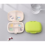 Organizator medicamente, Plastic, 8 compartimente, 0.1 L, Verde, Flippy, 11 x 7 cm - imagine 4