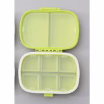 Organizator medicamente, Plastic, 8 compartimente, 0.1 L, Verde, Flippy, 11 x 7 cm - imagine 5