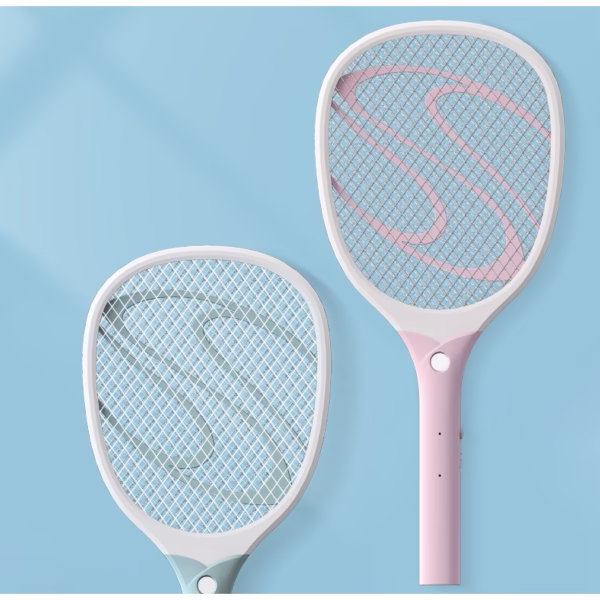 Paleta Electrica pentru Tantari, Muste sau Insecte LED, Flippy, Plastic, Casa si Gradina, Anti-insecte, Alb-Roz - imagine 5