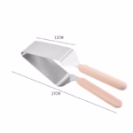 Paleta pentru Taiat si Servit Prajituri, Flippy, Otel Inoxidabil, Maner Usor de Prins, Divizor Triunghiular, 27 x 12 cm, Roz - imagine 4