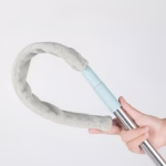 Pamatuf pentru Curatat Praful, Flippy, Model Slim pentru Zone Greu Accesibile, Maner Extensibil, Laveta Microfibra Inclusa, Usor de Curatat, Albastru Gri - imagine 5