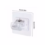 Set 2 Carlige Adezive Transparente, Flippy, Rezistente la Apa, 5 kg, Plastic, 6x6x4 cm - imagine 8