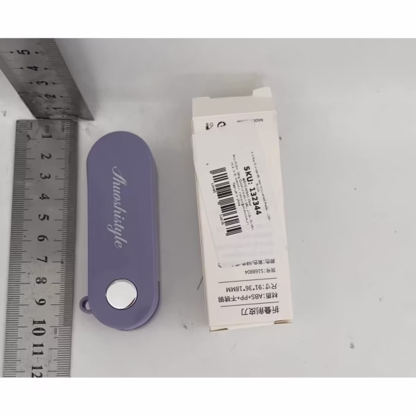 Peeler pentru Legume si Fructe, Flippy, 3.6 x 9.1 cm, Multifunctional, Curatator Pliabil, din ABS si Otel Inoxidabil, Mov - imagine 2