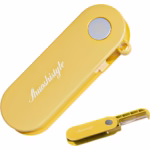 Peeler pentru Legume si Fructe, Flippy, 3.6 x 9.1 cm, Multifunctional, Curatator Pliabil, din ABS si Otel Inoxidabil, Galben - imagine 6