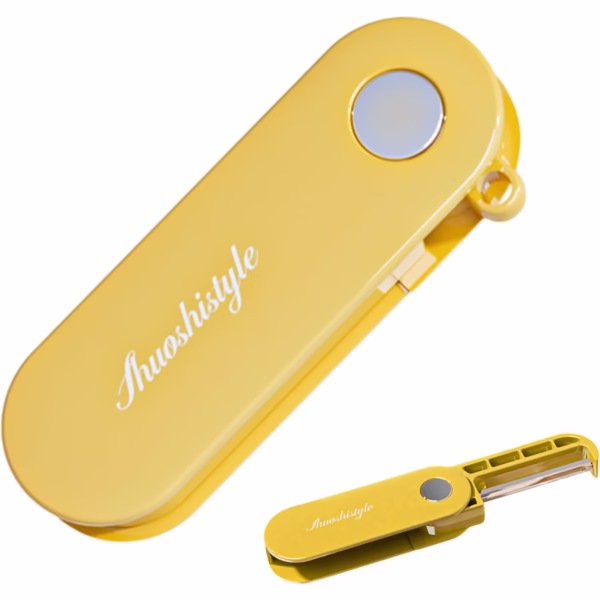 Peeler pentru Legume si Fructe, Flippy, 3.6 x 9.1 cm, Multifunctional, Curatator Pliabil, din ABS si Otel Inoxidabil, Galben - imagine 6