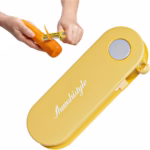 Peeler pentru Legume si Fructe, Flippy, 3.6 x 9.1 cm, Multifunctional, Curatator Pliabil, din ABS si Otel Inoxidabil, Galben - imagine 8