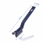 Perie 3in1 de Curatat Podele si Rosturi, Flippy, Lungime Maner 28 cm, Peri din PP, Otel si Plastic, Cleste pentru Scame si Par Inclus, Albastru - imagine 2