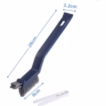 Perie 3in1 de Curatat Podele si Rosturi, Flippy, Lungime Maner 28 cm, Peri din PP, Otel si Plastic, Cleste pentru Scame si Par Inclus, Albastru - imagine 4