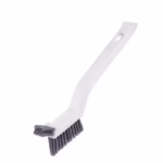 Perie 3in1 de Curatat Podele si Rosturi, Flippy, Lungime Maner 28 cm, Peri din PP, Otel si Plastic, Cleste pentru Scame si Par Inclus, Alb - imagine 4