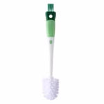 Perie 5 in 1 de Curatat Pahare, Cani, Sticle, Flippy, cu Maner Lung, Accesorii pentru Spalarea Paielor si Capacelor, Usor de Agatat, 36x7x7cm, Verde-Alb - imagine 2