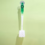Perie 5 in 1 de Curatat Pahare, Cani, Sticle, Flippy, cu Maner Lung, Accesorii pentru Spalarea Paielor si Capacelor, Usor de Agatat, 36x7x7cm, Verde-Alb - imagine 9