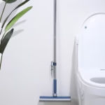 Perie de Curatare pentru Podele si Rosturi, Flippy, Lungime Maner 105 cm, Capat Pivotant 180 Grade, Peri din PP, Otel si Plastic, Cleste pentru Scame si Par Inclus, Albastru - imagine 2