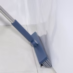 Perie de Curatare pentru Podele si Rosturi, Flippy, Lungime Maner 105 cm, Capat Pivotant 180 Grade, Peri din PP, Otel si Plastic, Cleste pentru Scame si Par Inclus, Albastru - imagine 3