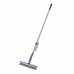 Perie de Curatare pentru Podele si Rosturi, Flippy, Lungime Maner 105 cm, Capat Pivotant 180 Grade, Peri din PP, Otel si Plastic, Cleste pentru Scame si Par Inclus, Albastru