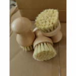 Perie de Curatat Vase si Alimente, Flippy, din Lemn de Bambus, 8 x 5 cm, Perie din Sisal, Maro - imagine 4