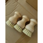 Perie de Curatat Vase si Alimente, Flippy, din Lemn de Bambus, 8 x 5 cm, Perie din Sisal, Maro - imagine 5