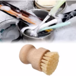 Perie de Curatat Vase si Alimente, Flippy, din Lemn de Fag, 8 x 5 cm, Perie din Sisal, Bej - imagine 2