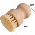 Perie de Curatat Vase si Alimente, Flippy, din Lemn de Fag, 8 x 5 cm, Perie din Sisal, Bej - imagine 3