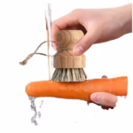 Perie de Curatat Vase si Alimente, Flippy, din Lemn de Fag, 8 x 5 cm, Perie din Sisal, Bej - imagine 5