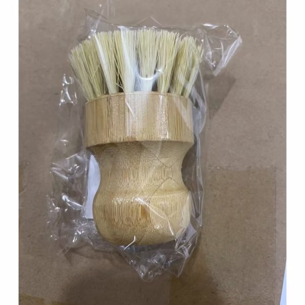 Perie de Curatat Vase si Alimente, Flippy, din Lemn de Fag, 8 x 5 cm, Perie din Sisal, Bej - imagine 7