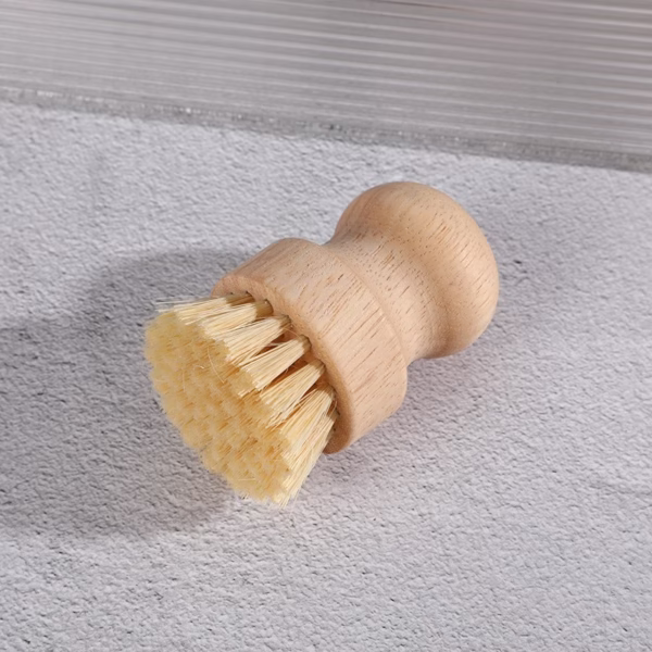 Perie de Curatat Vase si Alimente, Flippy, din Lemn de Fag, 8 x 5 cm, Perie din Sisal, Bej - imagine 8