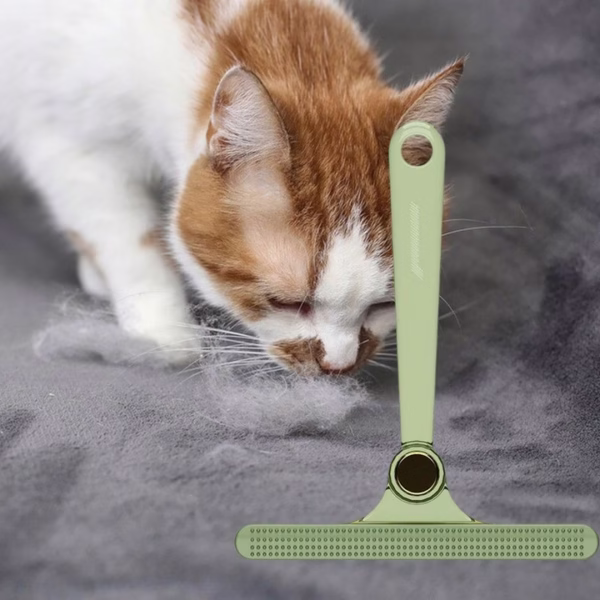 Perie de Indepartare a Scamelor, Flippy, pentru Haine si Par de Animale, cu Doua Fete, Manual, Multifunctional, 12x14.5 cm, Accesoriu pentru Casa, Verde - imagine 9