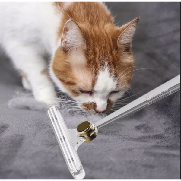 Perie de Indepartare a Scamelor, Flippy, pentru Haine si Par de Animale, cu Doua Fete, Manual, Multifunctional, 12x14.5 cm, Accesoriu pentru Casa, Alb - imagine 7