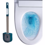 Perie de Toaleta, Flippy, cu Recipient pentru Detergent, din Plastic+TPR, Montare fara Perforare, 40 x 9 cm, Verde - imagine 2