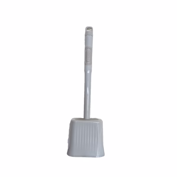 Perie de Toaleta, Flippy, cu Recipient pentru Lichid, perie din TPR, Montare fara Perfoare, 12 x 6.5 x 40 cm, Gri - imagine 1