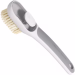 Perie Multifunctionala 2 in 1, Flippy, Perie Densa/Perie din Piele de Caprioara, cu Recipient Lichid, Maner Lung, 20.1x 4.3 x 5 cm, Gri