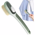 Perie Multifunctionala 2 in 1, Flippy, Perie Densa/Perie din Piele de Caprioara, cu Recipient Lichid, Maner Lung, 20.1x 4.3 x 5 cm, Verde - imagine 4