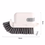 Perie Multifunctionala 3 in 1 de Curatare, Flippy, pentru Bucatarie, Vesela, Geamuri, Cap Detasabil, 9x15x2.5 cm, Gri - imagine 2