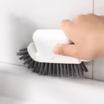 Perie Multifunctionala 3 in 1 de Curatare, Flippy, pentru Bucatarie, Vesela, Geamuri, Cap Detasabil, 9x15x2.5 cm, Gri - imagine 4