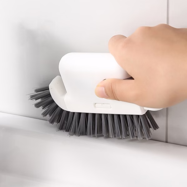 Perie Multifunctionala 3 in 1 de Curatare, Flippy, pentru Bucatarie, Vesela, Geamuri, Cap Detasabil, 9x15x2.5 cm, Gri - imagine 4