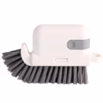 Perie Multifunctionala 3 in 1 de Curatare, Flippy, pentru Bucatarie, Vesela, Geamuri, Cap Detasabil, 9x15x2.5 cm, Gri