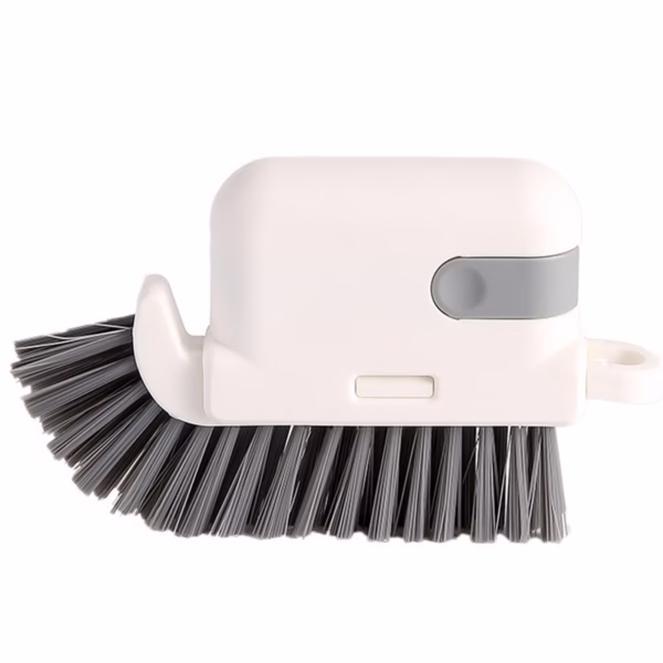 Perie Multifunctionala 3 in 1 de Curatare, Flippy, pentru Bucatarie, Vesela, Geamuri, Cap Detasabil, 9x15x2.5 cm, Gri - imagine 1