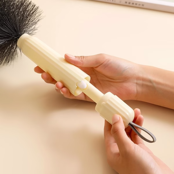 Perie Multifunctionala 2in1, Flippy, de Curatare a Prafului, 38 x 11 cm, Perie si Burete, Crem - imagine 5