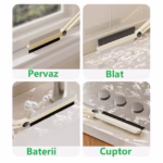 Perie Multifunctionala si Stergator, Flippy, Pentru Spatii Greu Accesibile, 24.7 x 4.5 cm, Alb Laptos - imagine 9
