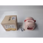 Mașină de Decojit Semințe, Flippy, Mini Deschizător, Model Porc, Incarcare USB, 9.7x10x8.6 cm,Roz - imagine 3