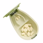 Cutie Taiat Pastile si Depozitare Medicamente, Flippy, Galbena, 8x5x2.65 cm, Compacta si Portabila, Ideala Pentru Calatorii - imagine 4