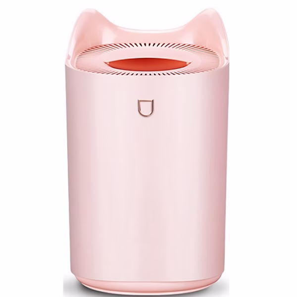 Umidificator cu duza dubla, Flippy, de capacitate mare 3L, roz - imagine 1