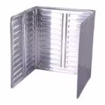 Placa de Protectie pentru Aragaz, Flippy, din Aluminiu, Placa de Protectie Anti Stropi, Pliabila, Usor de Curatat, 32.5 x 84 cm, Gri