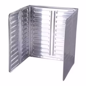 Placa de Protectie pentru Aragaz, Flippy, din Aluminiu, Placa de Protectie Anti Stropi, Pliabila, Usor de Curatat, 32.5 x 84 cm, Gri