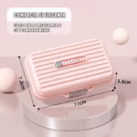 Cutie Medicamente, Flippy, Roz, 7 Compartimente, Portabila si Compacta, 11x7.2x3.5 cm, Ideala pentru Uzul Cotidian - imagine 2