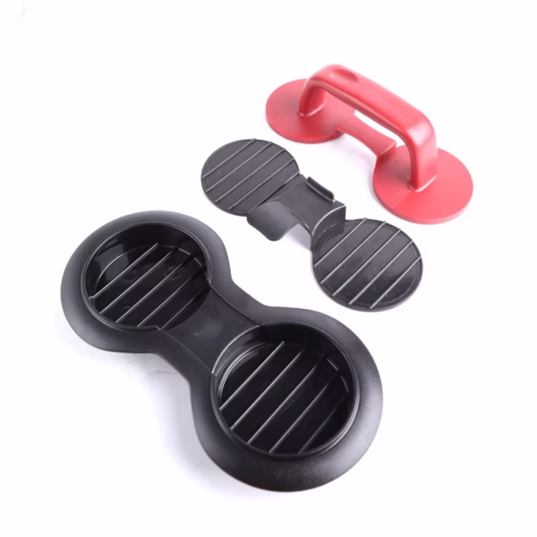 Presa dubla pentru hamburgeri 2 in 1, forma si presa, cu maner, material ABS, 20x10 cm, 140 g, negru - imagine 3