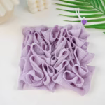 Prosop de Baie, Flippy, 2in1, cu Burete din Plasa, 17 x 17 cm, Mov - imagine 2