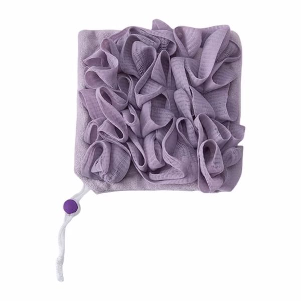 Prosop de Baie, Flippy, 2in1, cu Burete din Plasa, 17 x 17 cm, Mov - imagine 1