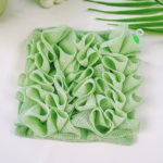 Prosop de Baie, Flippy, 2in1, cu Burete din Plasa, 17 x 17 cm, Verde - imagine 2